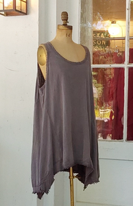 Magnolia Pearl  Paz Tank with Raw Edge